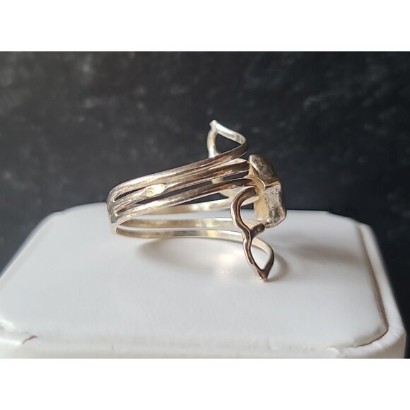 925 Sterling Silver Star Statement Ring, SIZE US 7.25 Vintage - Picture 4 of 10